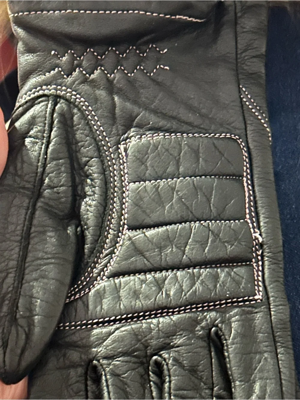 🌸 Harley Davidson Pink Stitch Leather Motorcycle Gloves 🏍️